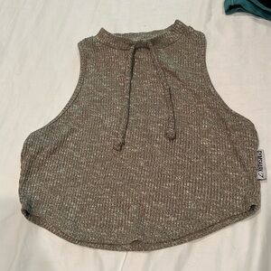 Medium sage green gymshark crop top